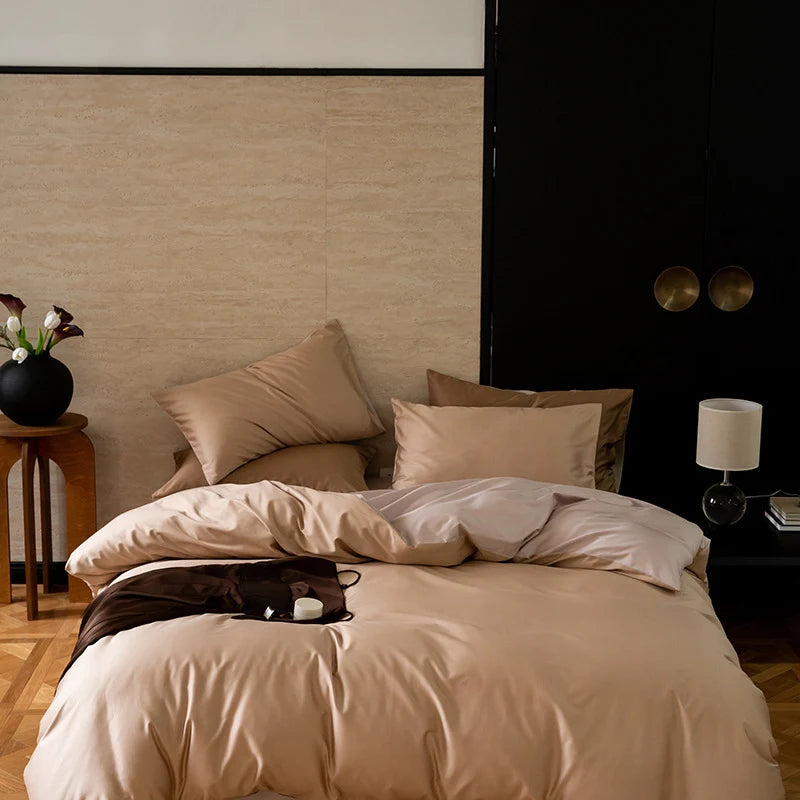Bedding Set Reversible Satin Four Piece