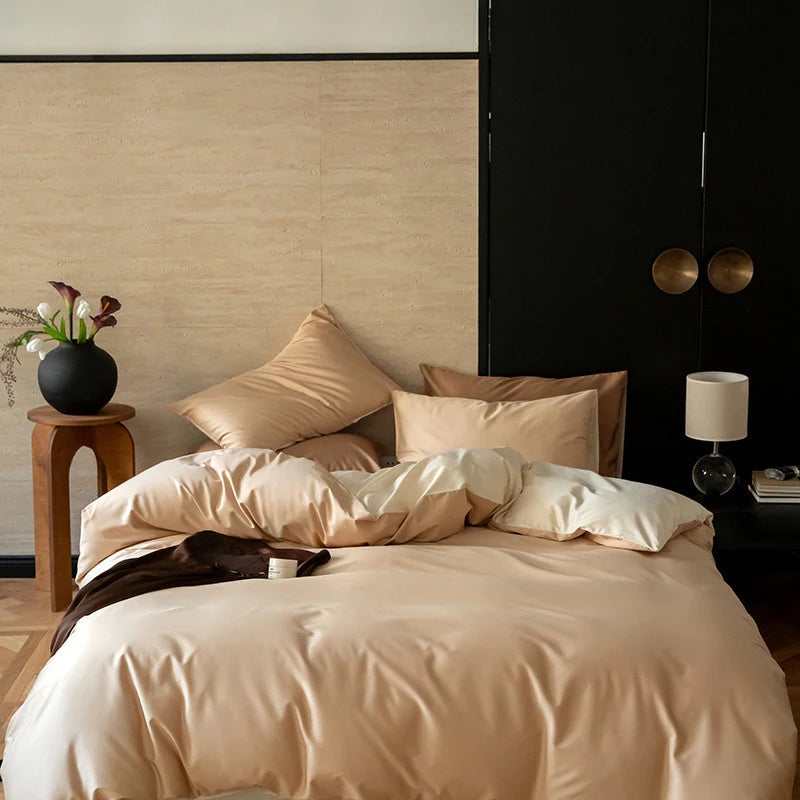 Bedding Set Reversible Satin Four Piece