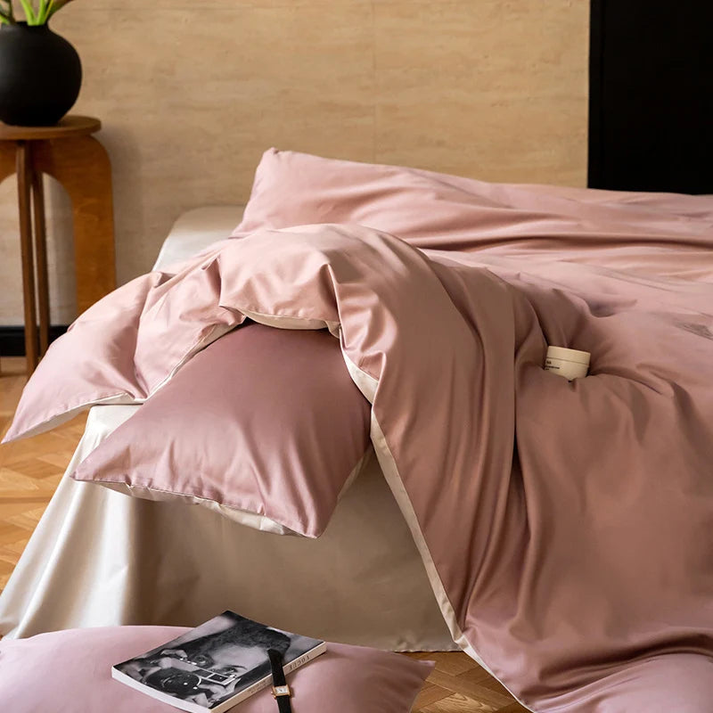 Bedding Set Reversible Satin Four Piece
