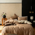 Bedding Set Reversible Satin Four Piece
