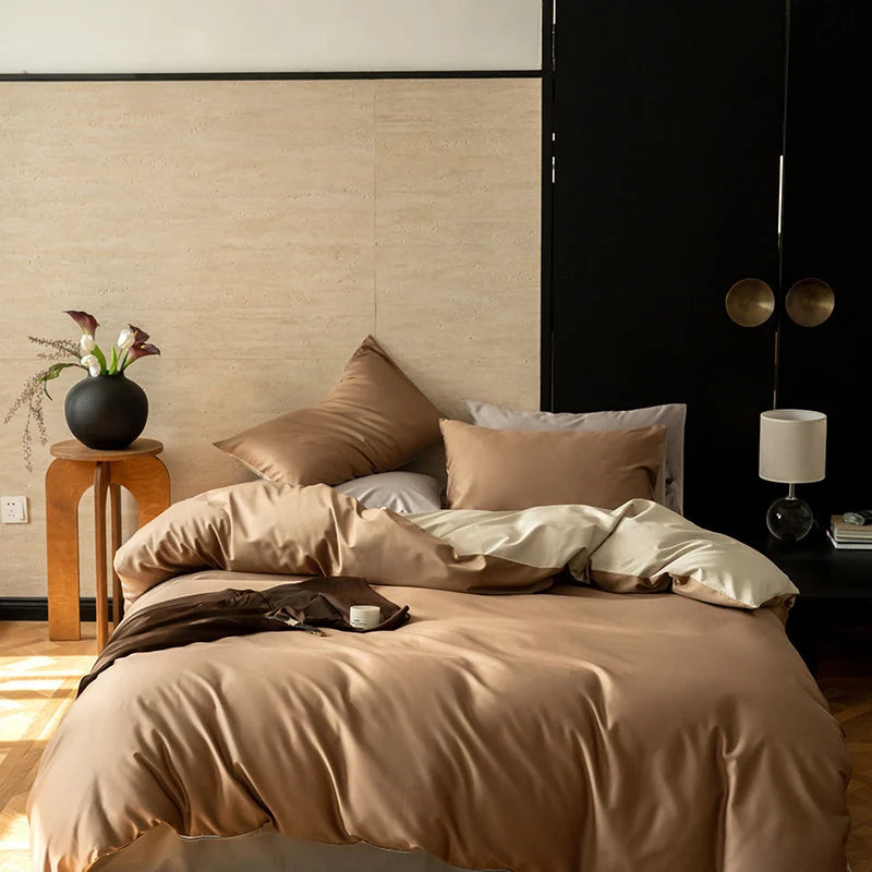 Bedding Set Reversible Satin Four Piece