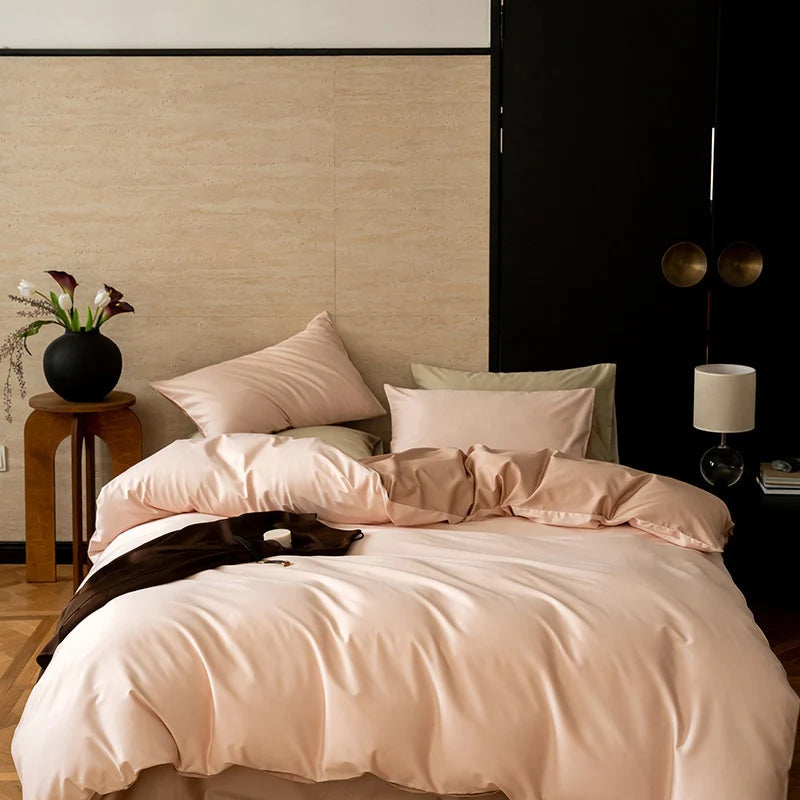 Bedding Set Reversible Satin Four Piece