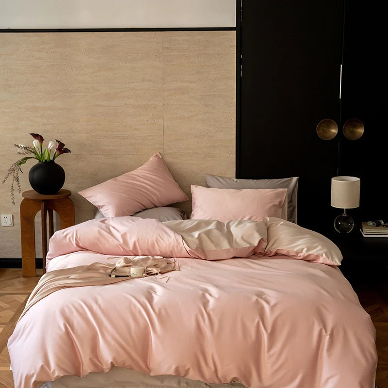 Bedding Set Reversible Satin Four Piece