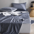 Bedding Set Reversible Satin Quilted Protector Easy Care