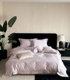 Bedding Set Satin Damask Jacquard Breathable & Temperature-Regulating 4-Piece