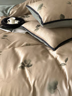 Bedding Set Satin Floral Hidden Zipper