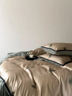 Bedding Set Satin Floral Hidden Zipper
