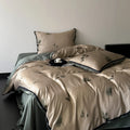 Bedding Set Satin Floral Hidden Zipper