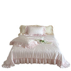 Bedding Set Satin Jacquard Floral Duvet Cover & Pillowcases
