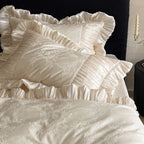 Bedding Set Satin Jacquard Pleated Ruffles