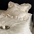 Bedding Set Satin Jacquard Pleated Ruffles