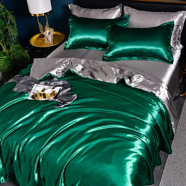 Bedding Set Satin Machine Washable Lightweight