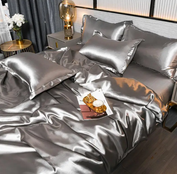Bedding Set Satin Machine Washable Lightweight
