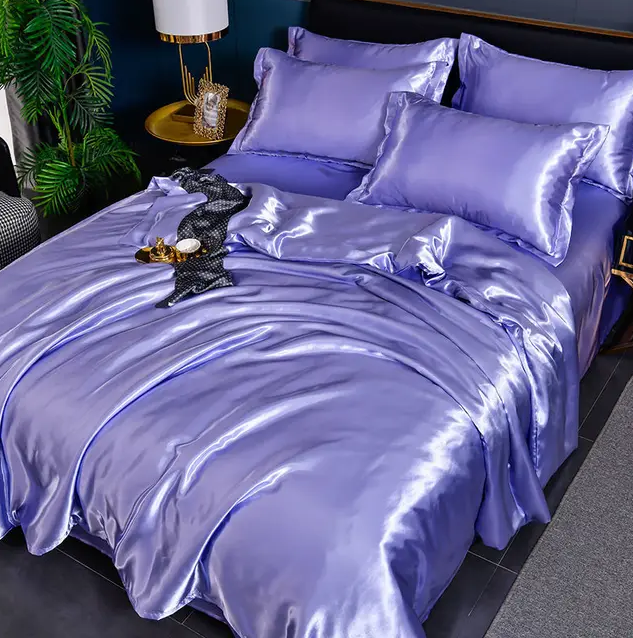 Bedding Set Satin Machine Washable Lightweight