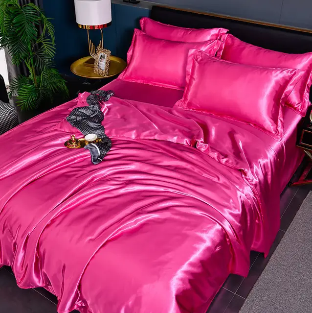 Bedding Set Satin Machine Washable Lightweight