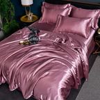Bedding Set Satin Machine Washable Lightweight