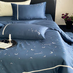 Bedding Set Satin Moon & Star Motif