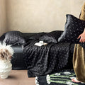 Bedding Set Satin Polka Dot Breathable