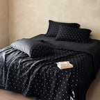 Bedding Set Satin Polka Dot Breathable