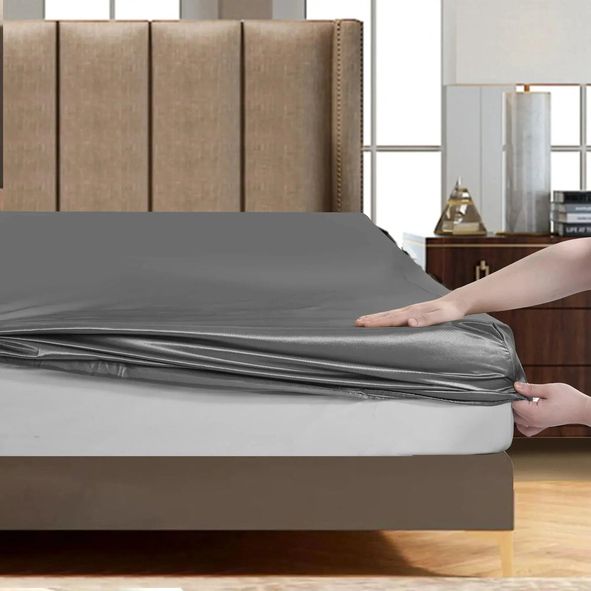 Bedding Set Satin Silk Duvet Cover, Sheet & Pillowcases