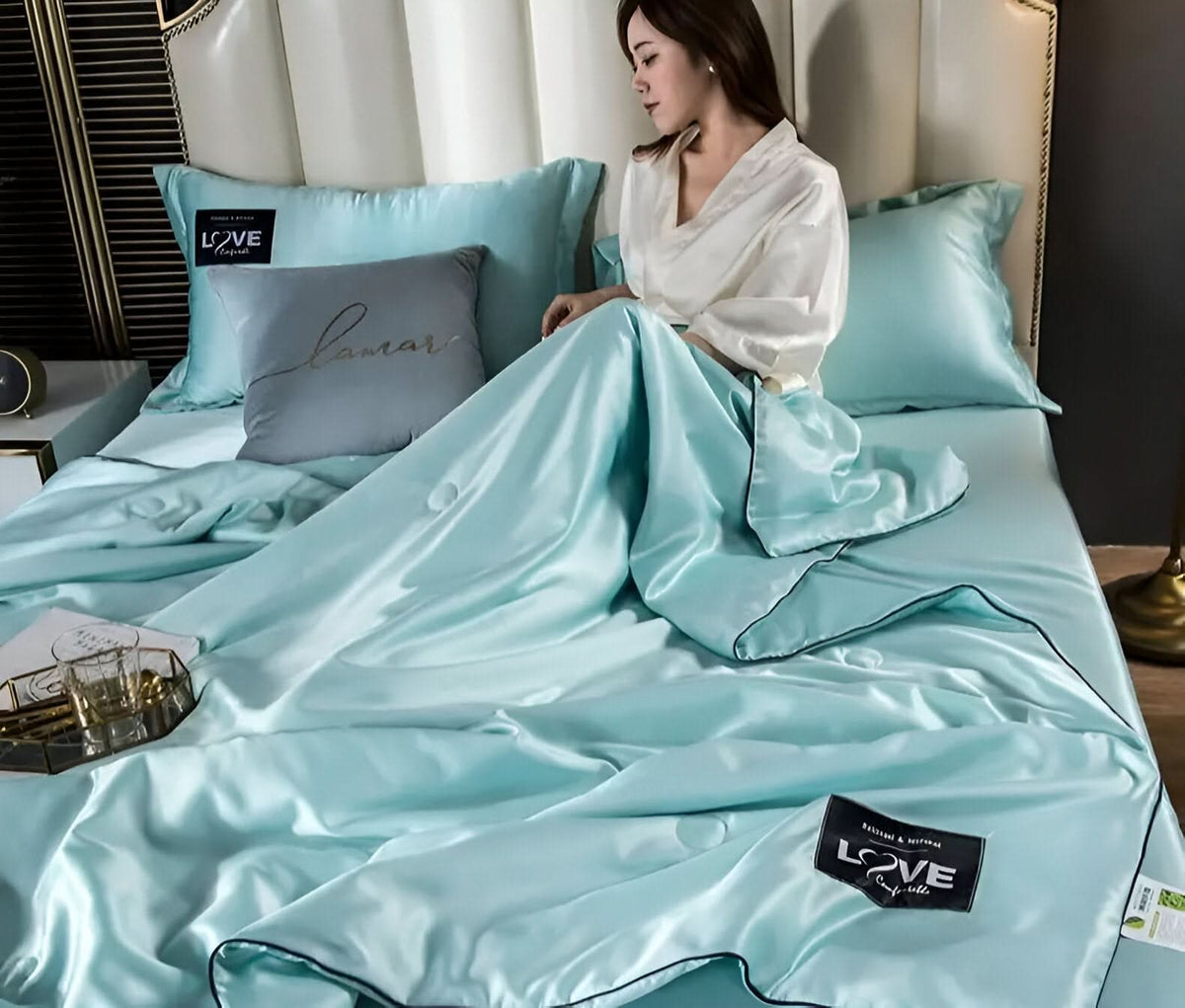 Bedding Set Satin Silk Hypoallergenic & Machine Washable