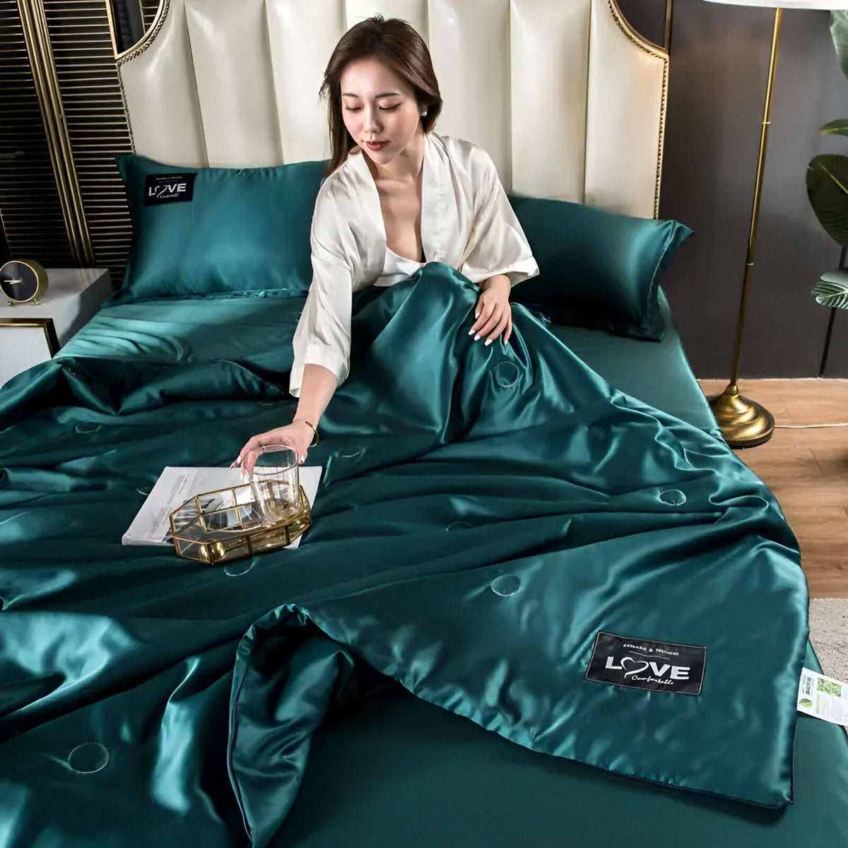 Bedding Set Satin Silk Hypoallergenic & Machine Washable
