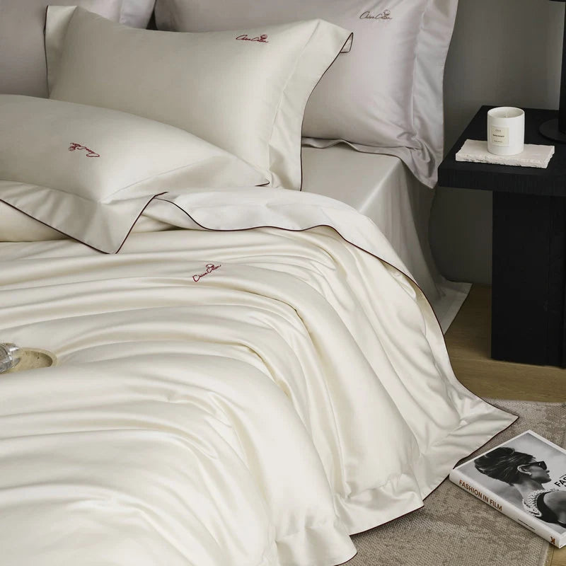 Bedding Set Satin Silky Smooth Hidden Zipper