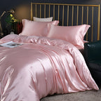 Bedding Set Silk Hypoallergenic & Thermal-Regulating 4-Piece Fitted