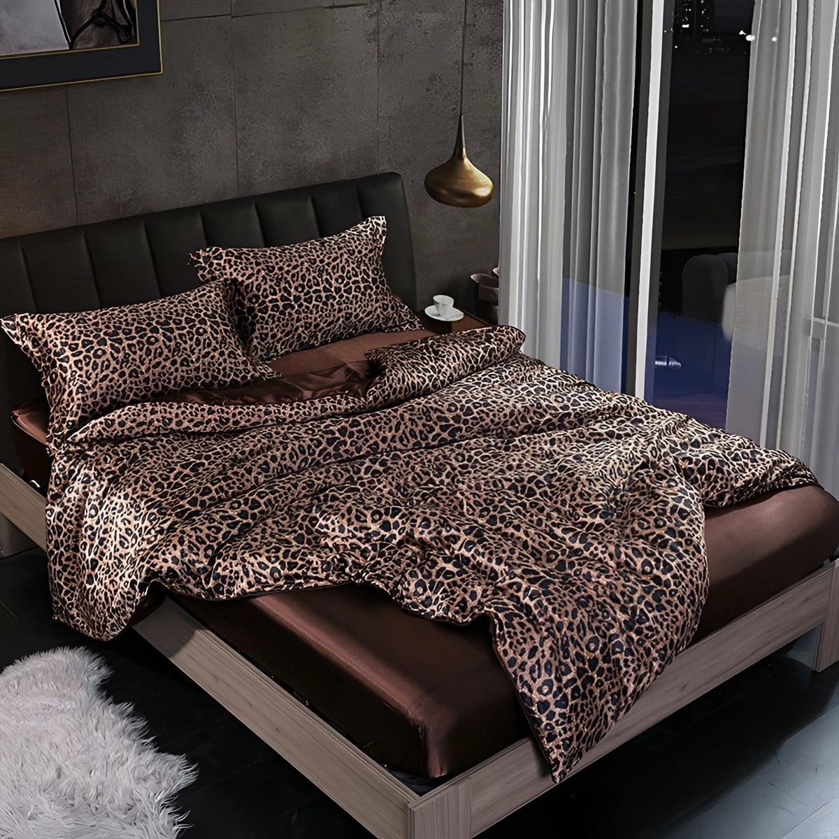 Bedding Set Silk Hypoallergenic & Thermal-Regulating 4-Piece Fitted