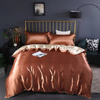 Bedding Set Silk Hypoallergenic & Thermal-Regulating 4-Piece Fitted
