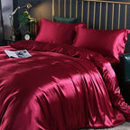 Bedding Set Silk Satin Temperature Control 4 Piece
