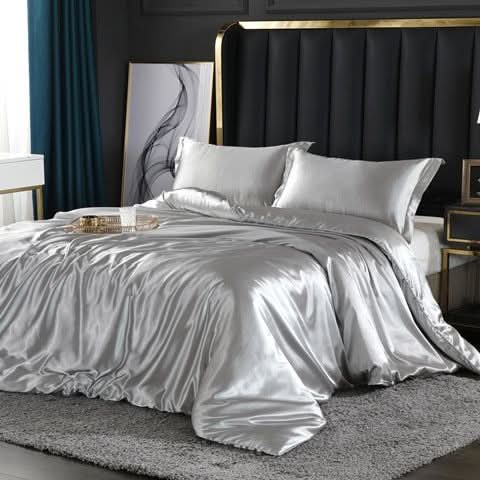 Bedding Set Silk Satin Temperature Control 4 Piece