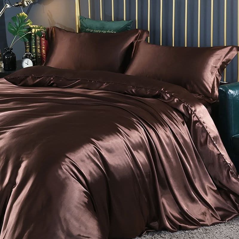 Bedding Set Silk Satin Temperature Control 4 Piece