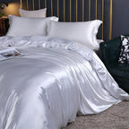 Bedding Set Silk Satin Temperature-Regulating Hypoallergenic