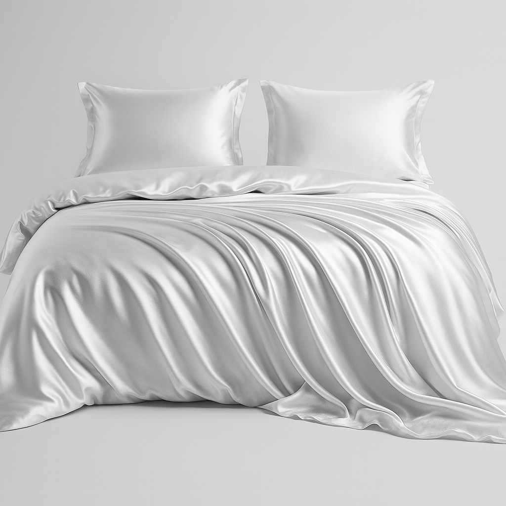 Bedding Set Silk Satin Temperature-Regulating Hypoallergenic