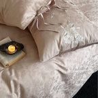 Bedding Set Silk-Soft Jacquard Embroidered Pillowcases