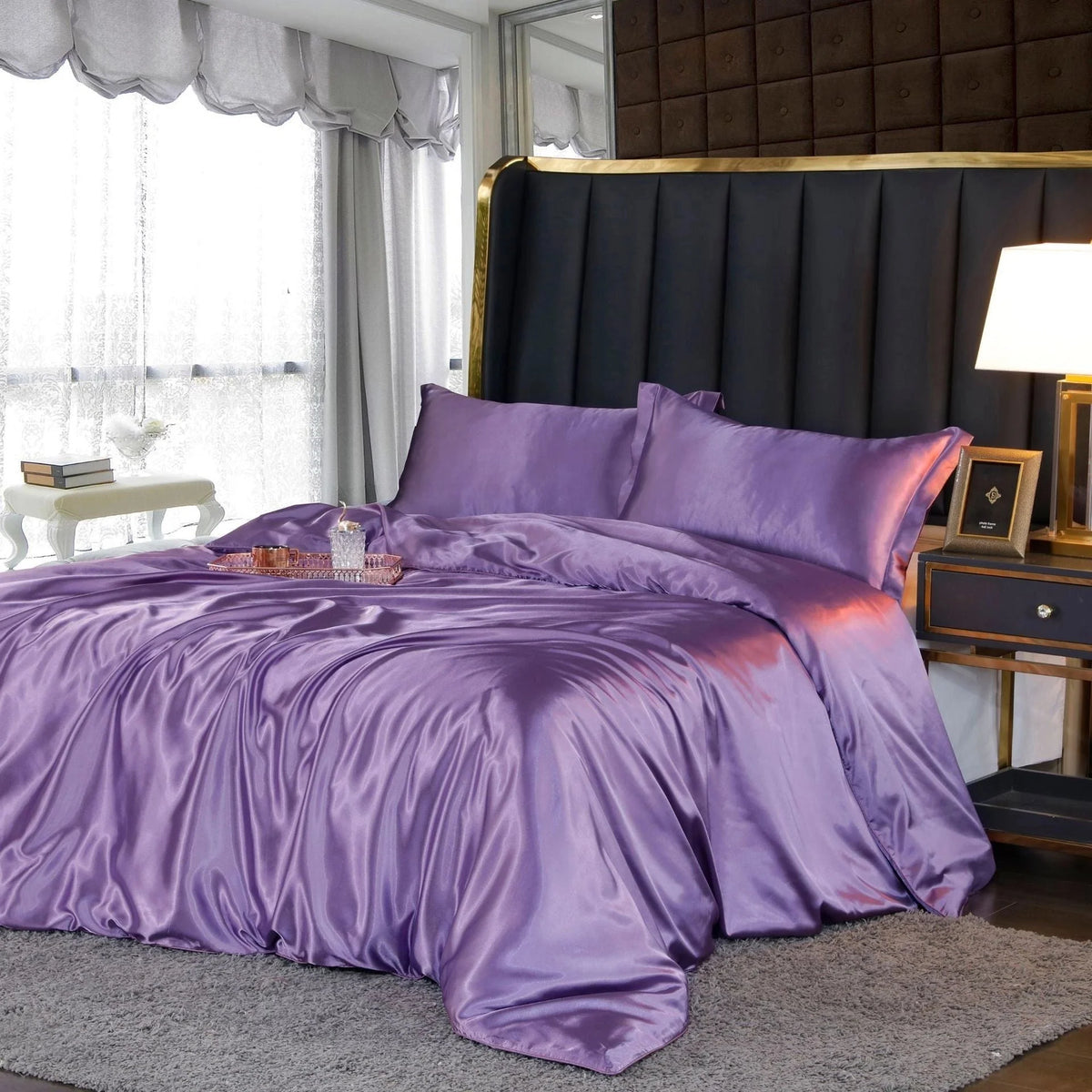 Bedding Set Silk Thermal-Regulating Hypoallergenic