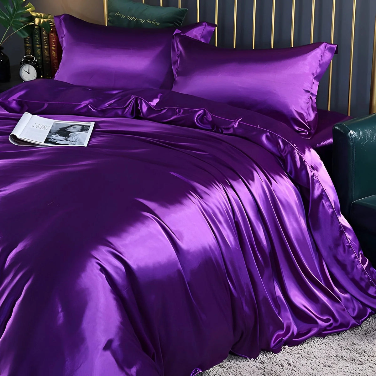 Bedding Set Silk Thermal-Regulating Hypoallergenic