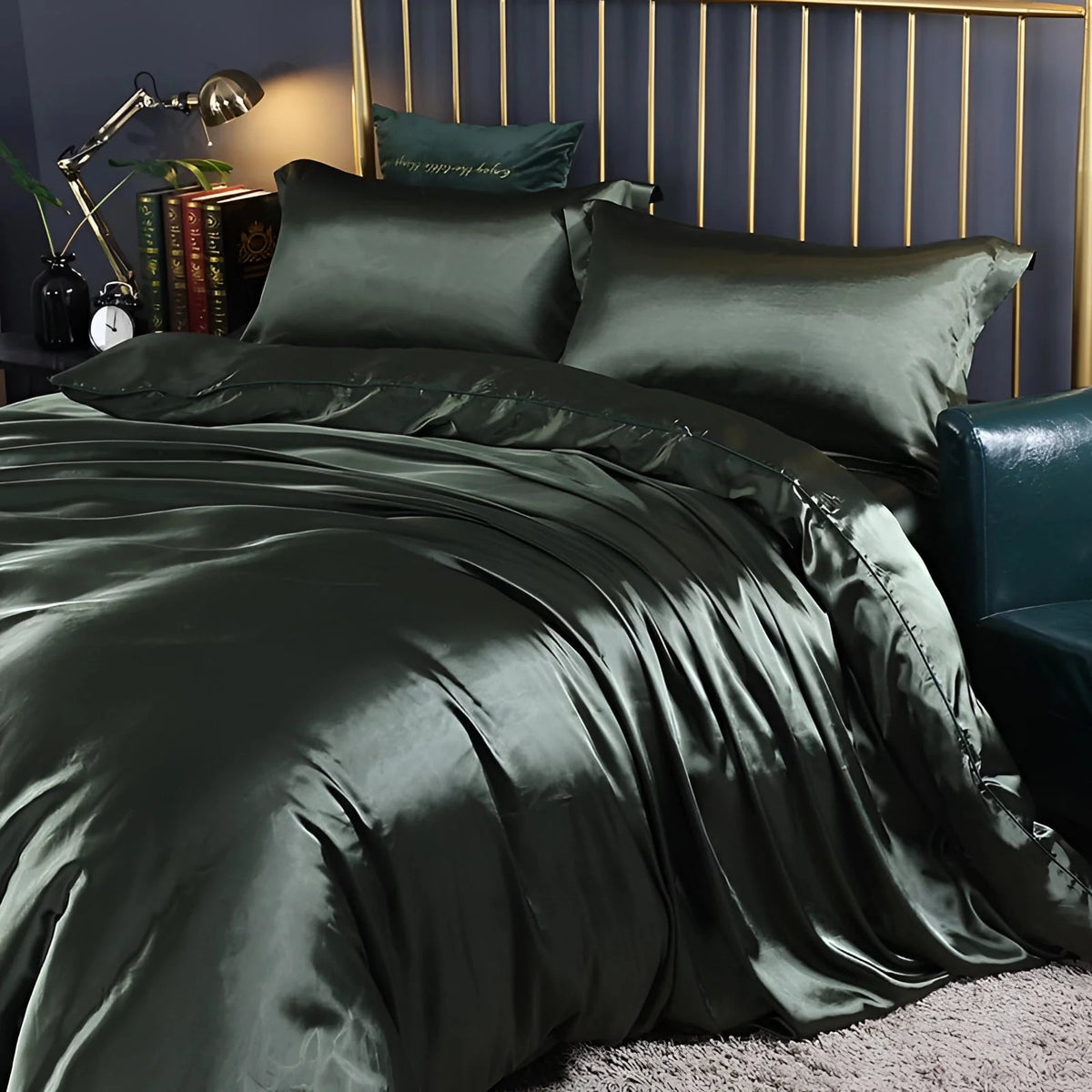 Bedding Set Silk Thermal-Regulating Hypoallergenic