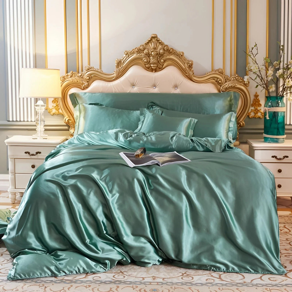 Bedding Set Silk Thermal-Regulating Hypoallergenic