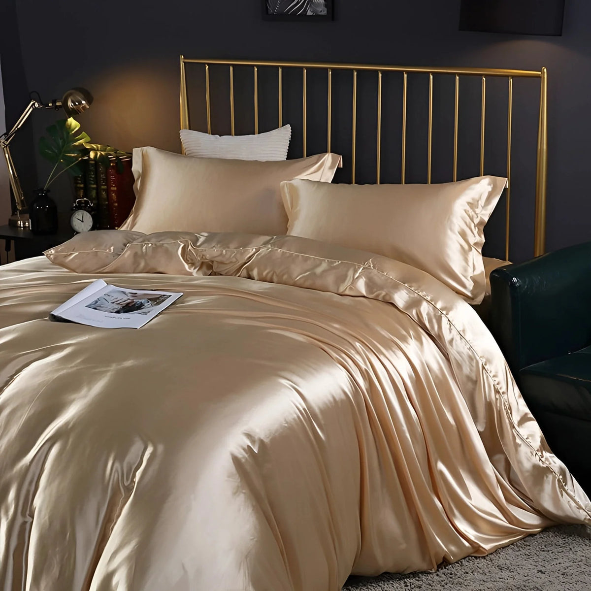 Bedding Set Silk Thermal-Regulating Hypoallergenic