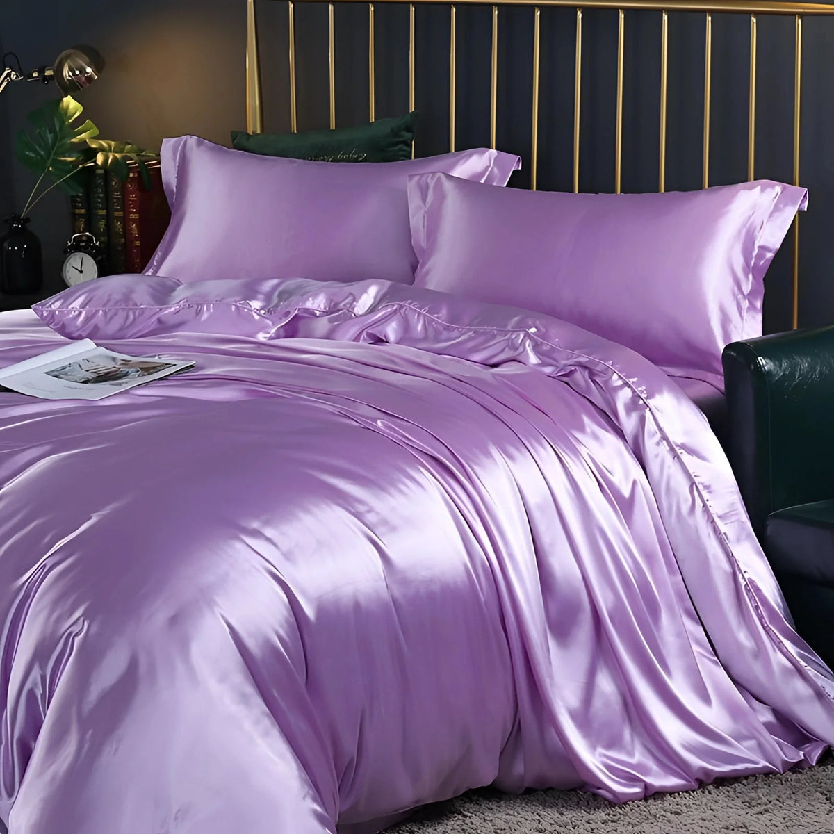 Bedding Set Silk Thermal-Regulating Hypoallergenic