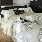 Bedding Set Silky Cotton Satin & Botanical Print