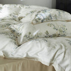 Bedding Set Silky Cotton Satin & Botanical Print