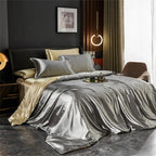 Bedding Set Silky-Smooth Faux Silk Breathable & Wrinkle-Resistant