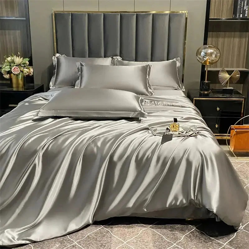 Bedding Set Silky-Smooth Faux Silk Breathable & Wrinkle-Resistant