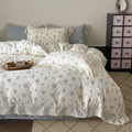 Bedding Set Soft Breathable Cotton Floral Lace Ruffle