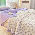 Bedding Set Soft Microfiber Floral Design Hidden Zipper