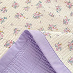 Bedding Set Soft Microfiber Floral Design Hidden Zipper