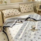 Bedding Set Soft Microfiber Floral Design Hidden Zipper
